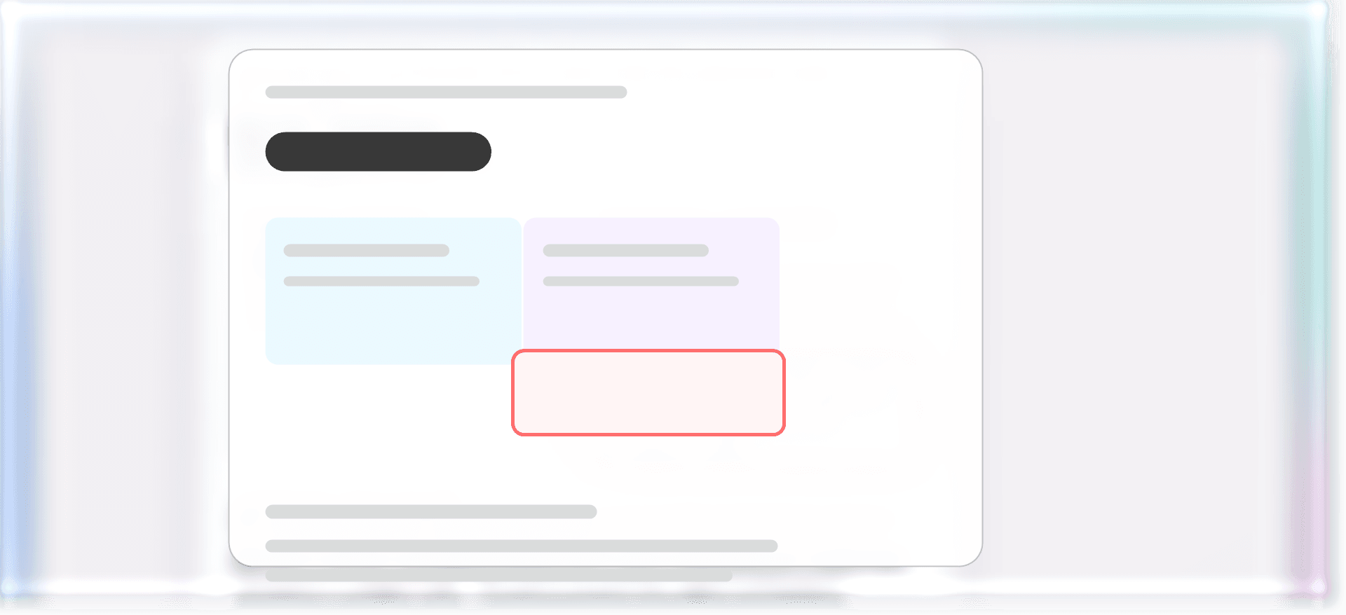 Sanitized synthetic pricing screen with all quote details obscured.