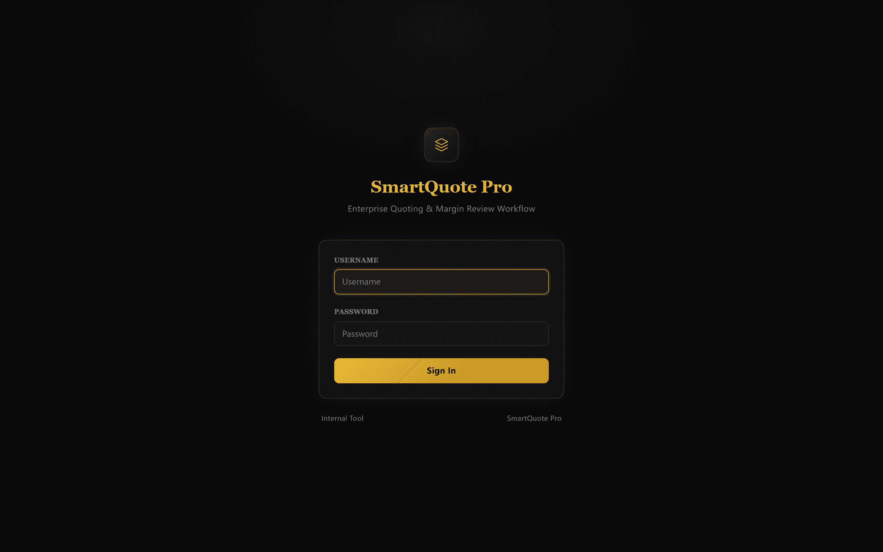 Login screen with role-based sign-in